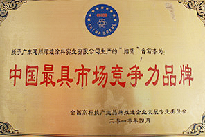 中國(guó)最具市場(chǎng)競(jìng)爭(zhēng)力品牌